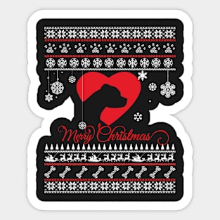 Merry Christmas DOG Sticker